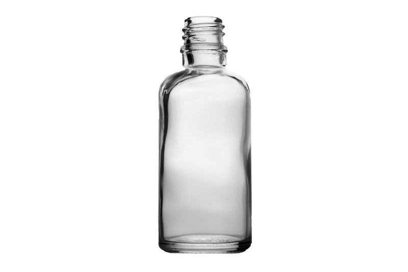 50ml Clear Euro Round Glass Bottle